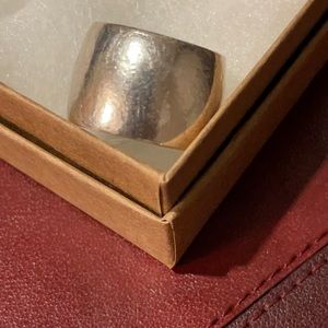 Silpada wide sterling band.